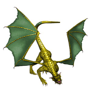 <b>Gelberkristall</b> ist ein jugendlicher Drache. Gutes Training bereitet den jungen Drachen optimal auf seine Aufgaben in der Arena vor.
